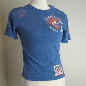 Vintage Affliction T-shirt Patchwork Distressed Unisex X-Small/Small